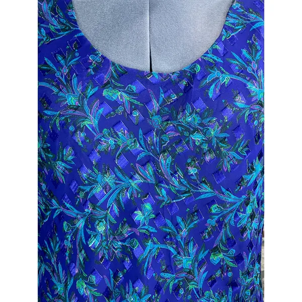 illusion dress tank tiered flutter front jacket purple blue green - Image 6