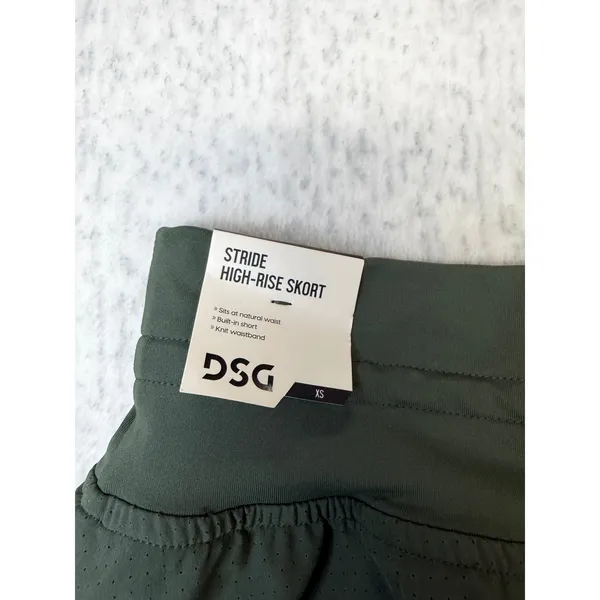 DSG Stride High-Rise Skort Muted Olive Green Tiered Athletic Skirt Womens XS NWT - Image 4