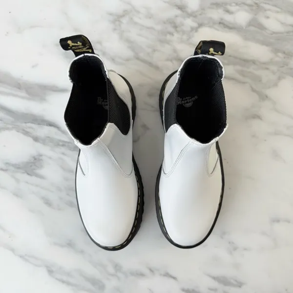 Dr Martens 2976 Quad Smooth Leather Platform Chelsea Boots • Sz W9/M8 - Image 7