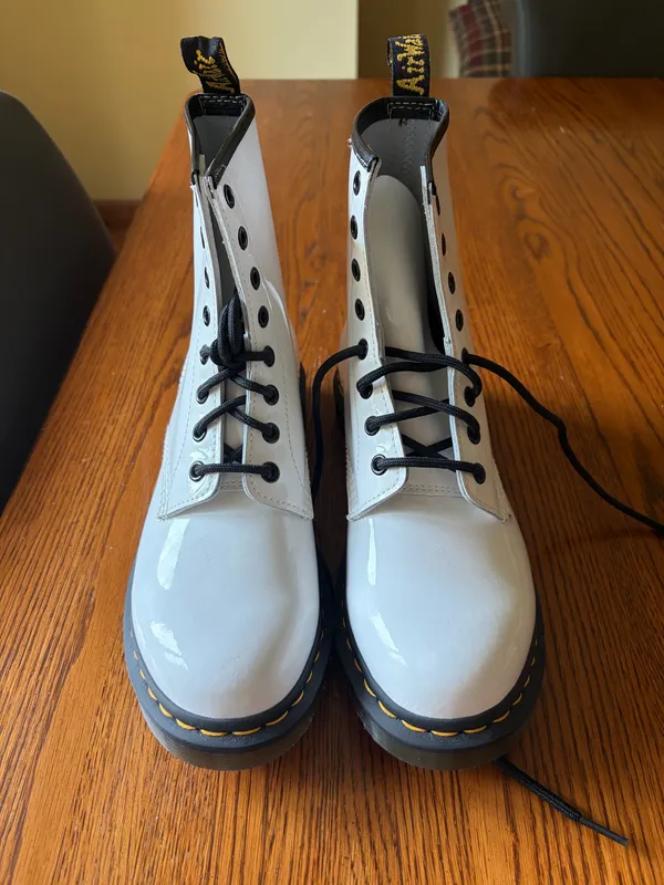 Dr. Martens White 1460 Boots - Image 2