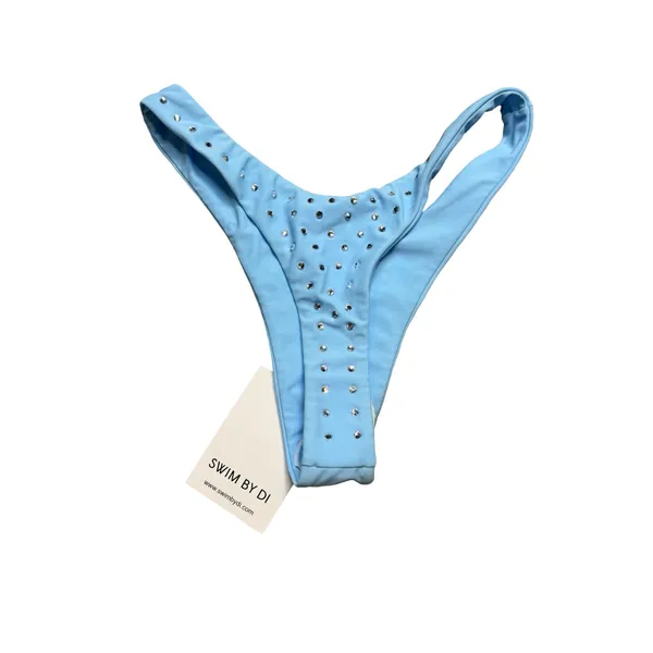 ✨👙 SWIM BY DI Crystal Bikini Bottom‎ Rhinestone Blue Sz S 👙✨ - Image 3