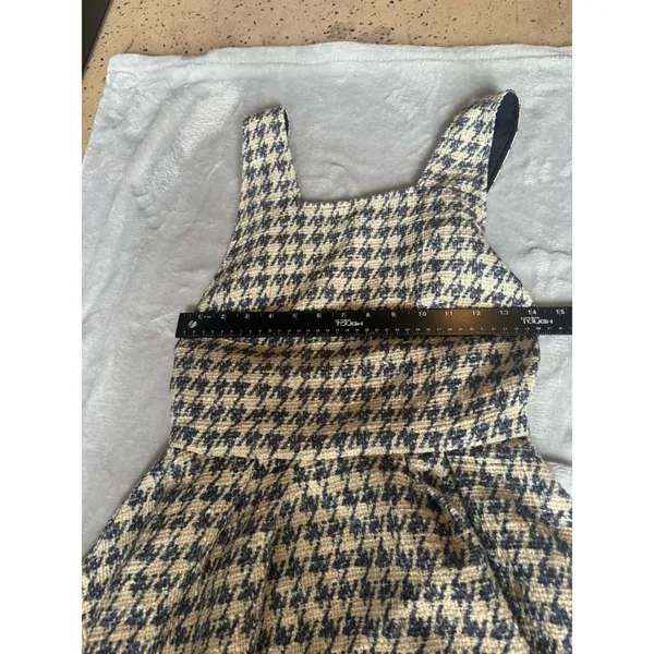 BCBGMAXAZRIA Unbranded Houndstooth Pinafore Dress SIZE M - Image 10