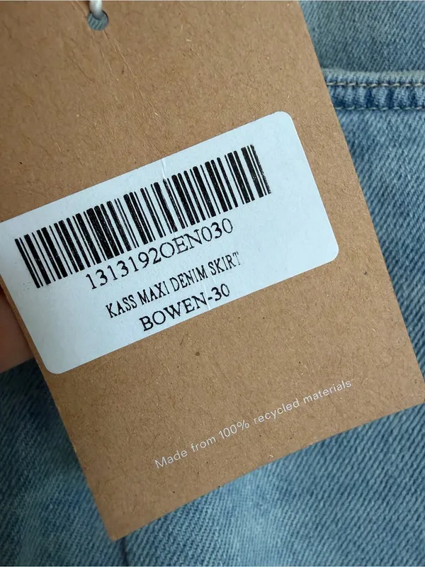 Reformation Kass Maxi Denim Skirt Bowen Size 30 NWT $188 - Image 5