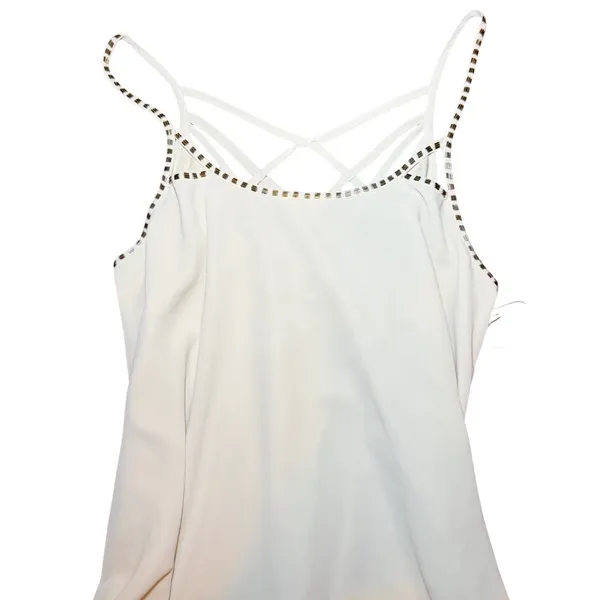 White Beaded Cage Back Mini Dress Womens Size Medium Cream‎ NWT Summer Cocktail - Image 11