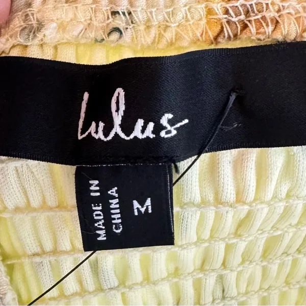Lulus Yellow Floral Tiered Maxi Dress M Cottagecore Wedding Guest Chiffon NWT - Image 5
