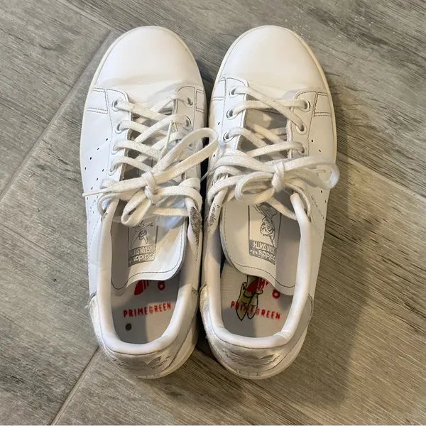 Adidas Stan Smith Peter Pan TinkerBell Disney Women’s Size 5 Shoes White Leather - Image 2
