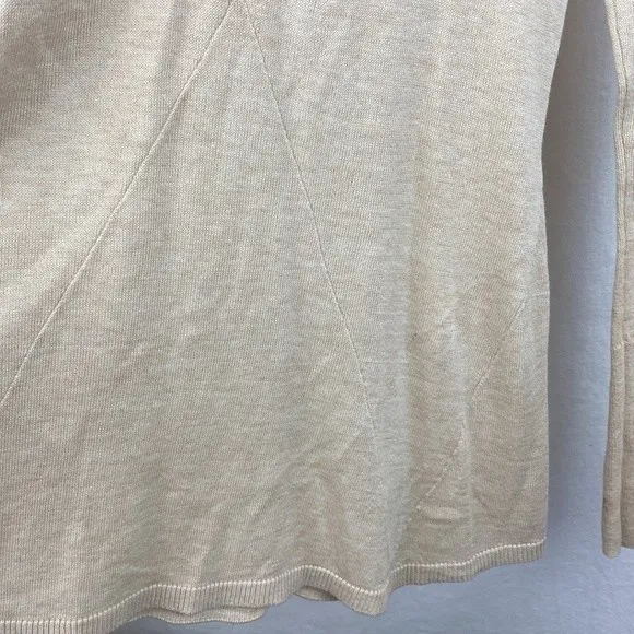 Anthropologie Angel of The North Tan Knit Long Sleeve V Neck Sweater S - Image 5