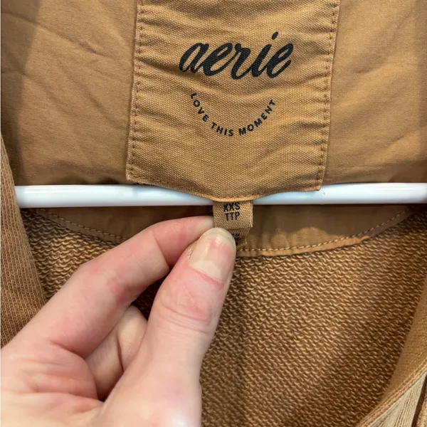 NWOT Aerie Tan Quarter-Zip Pullover - Image 5