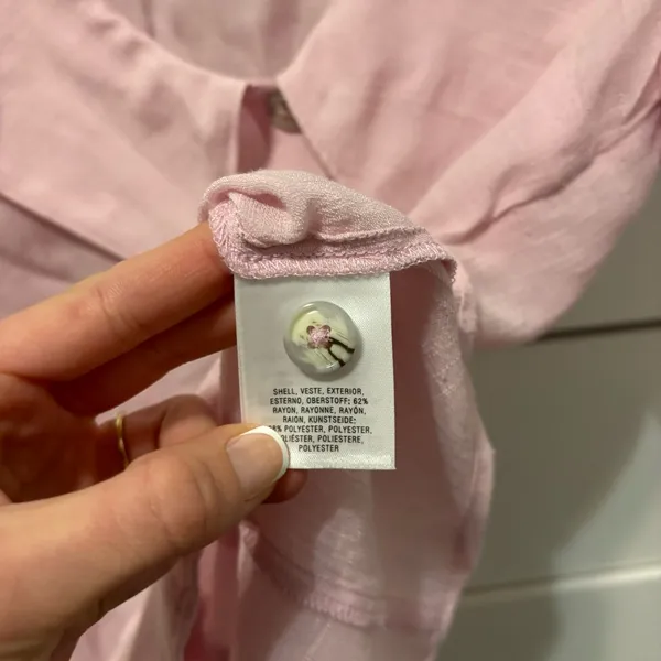 Anthropologie Maeve Pink Collared Top - Image 5