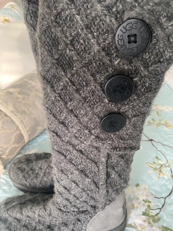 UGG Sweater Boots Grey - Image 3