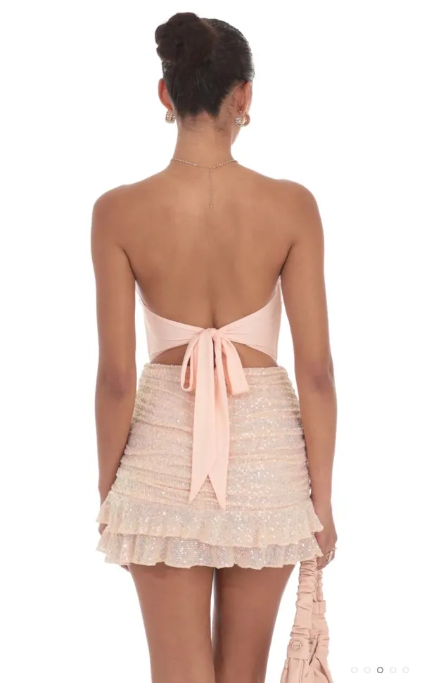 Lucy in the Sky Sequin Ruched Bodycon Dress - Image 2