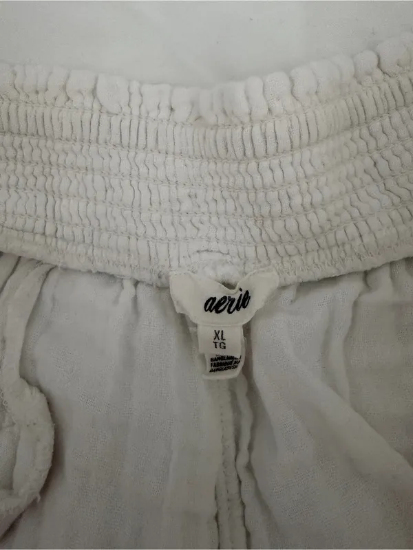 Aerie Gauzy High Waisted Short Size XL in White - Image 4