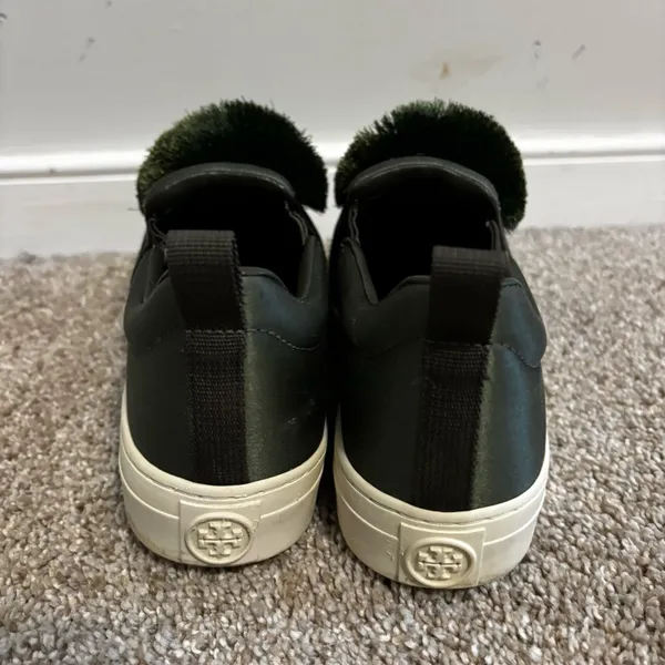 TORY BURCH Pom Pom Satin Platform Sneaker In Green Women’s Size 6.5 - Image 2