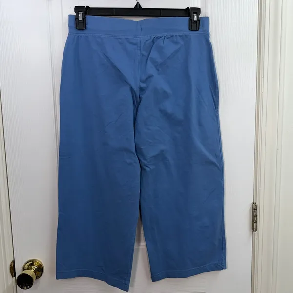 RBK blue pull on drawstring cropped athletic active‎ lounge sweatpants capris M Size M - Image 9