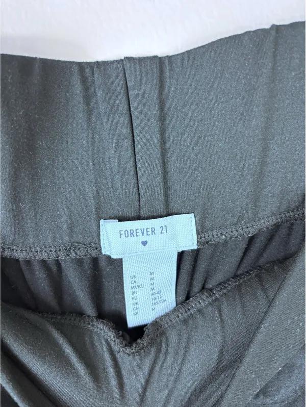 Soft Stretch Black Palazzo Wide Leg Flowy Yoga Lounge Pants Sz M - Image 3