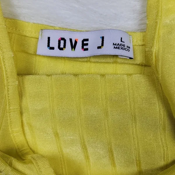 Love J -365 halter neck crop too ruched sides‎ yellow size Large Y2k - Image 3