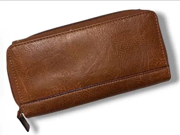BOC Born Concept Cognac Brown Organizer Flap Wallet Clutch - Image 5