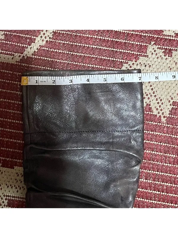 Biviel Brown Leather Slouchy Heeled Boots Size 6.5 / 37 - Image 6