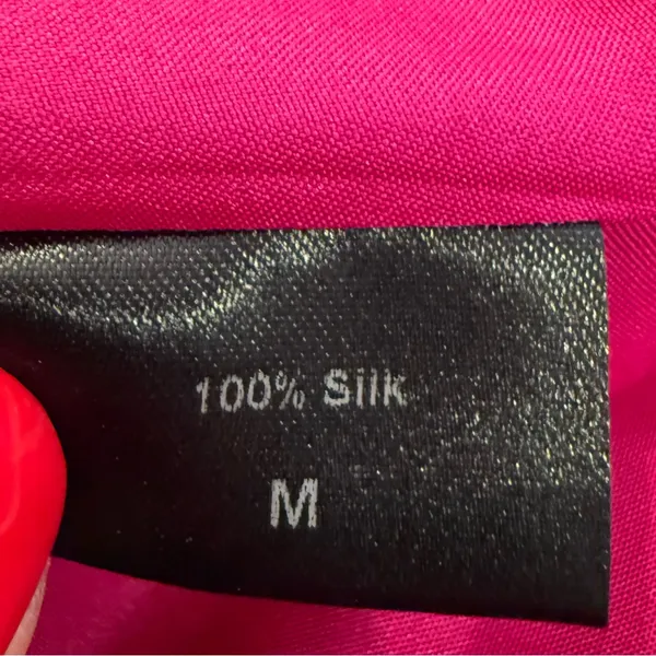 JENNI KAYNE Silk Strapless Maxi Dress in Fuchsia Pink and Red NWT Medium‎ - Image 9