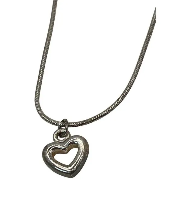 Sterling Silver Silver Heart Charm Bracelet With Thin Chain For Women A200 - Image 3