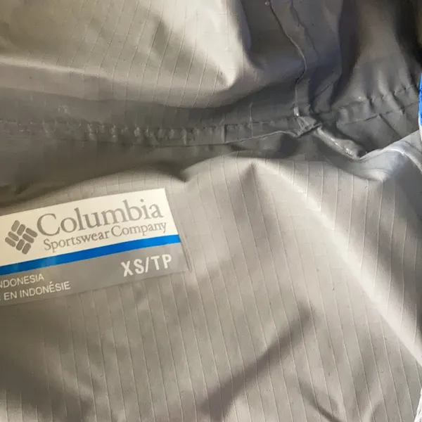 Columbia Omnitech Waterproof Blue Rain Jacket Women’s Size Extra Small XS EUC - Image 4