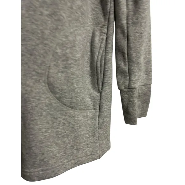 Active Life Heather Gray Hoodie Open SZ SM Fleece Soft Terry Inside Pockets - Image 4