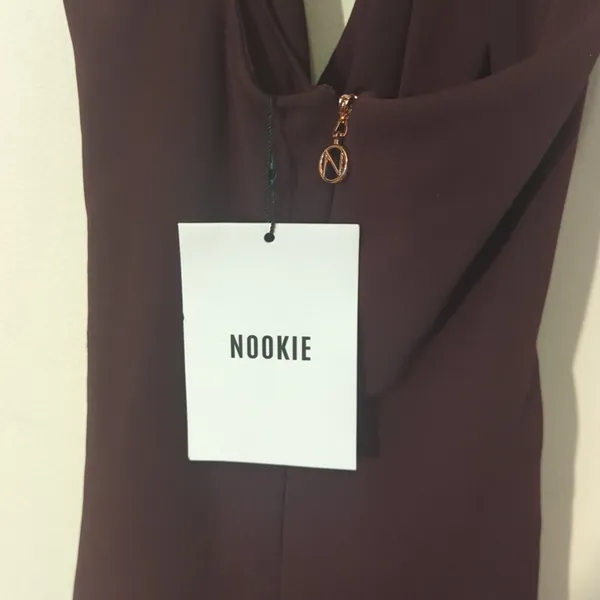 NWT Nookie XS Coco Midi Muscat Plum Cut Out One Shoulder Bodycon Cocktail Dress - Image 6