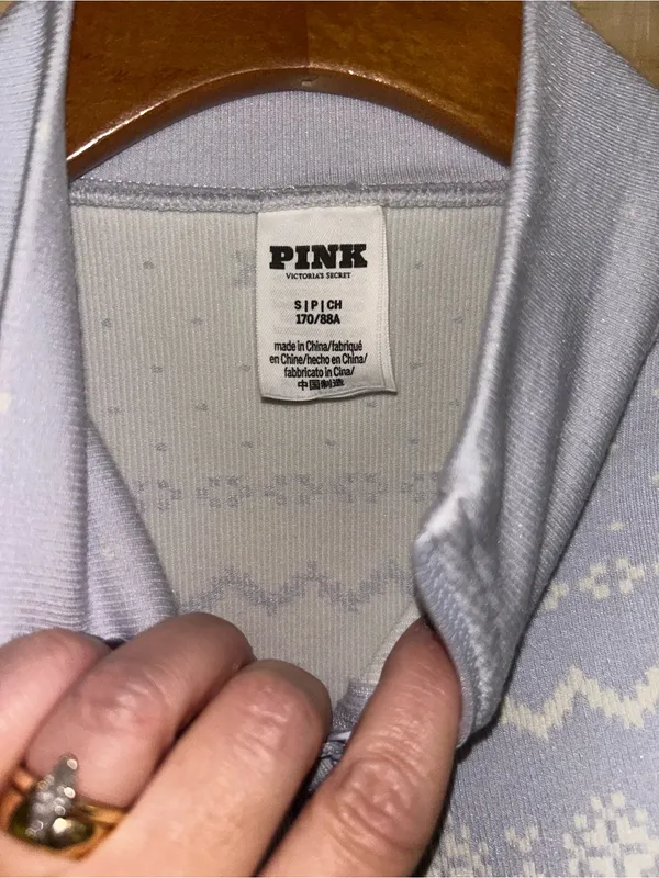 VS PINK Half-Zip Tank with Fair Isle Pattern - Image 2
