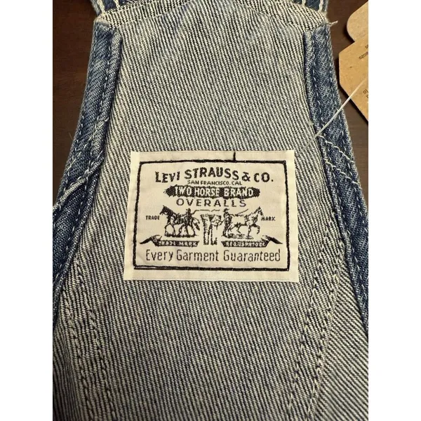 Levi’s Vintage Two Horse Brand Bib Work Clothing Overalls XL Denim Romper Retro - Image 6