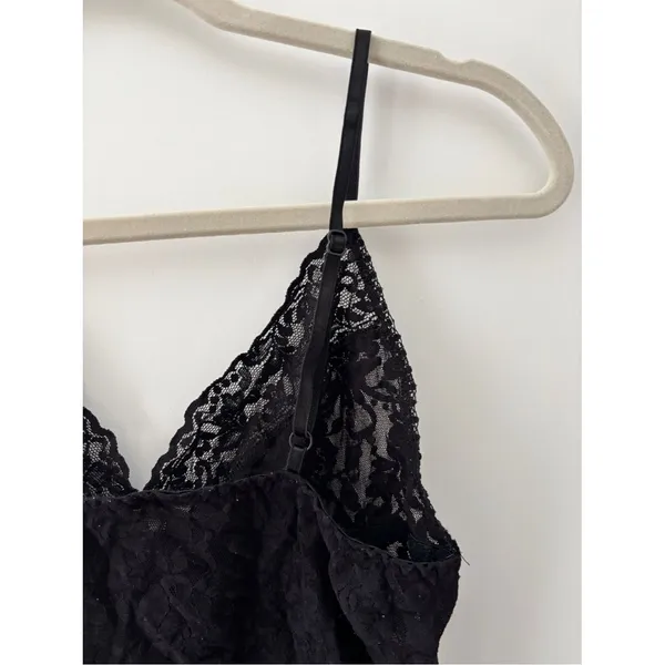 Hanky Panky Signature Lace V-Neck Cami Black Size Medium Stretch Vintage Y2K 90s - Image 9