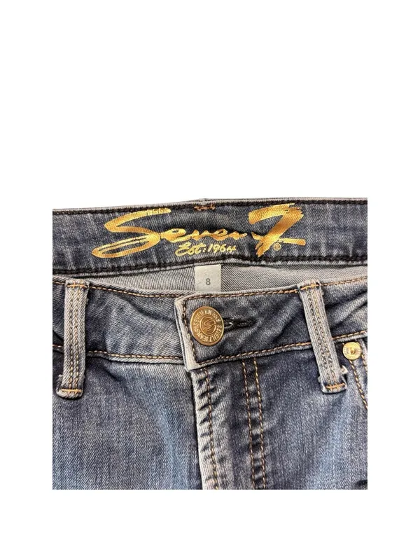 Seven7 jeans womens size 8 bootcut regular fit mid rise blue light wash stretch - Image 4