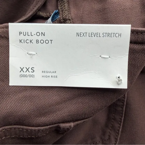 American Eagle Pull On Kick Boot Pants Womens XXS Brown Next Level Stretch NWT - Image 7