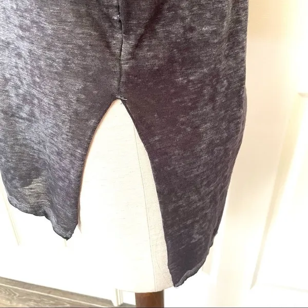 Free People grey burn out high low shirt - Image 5