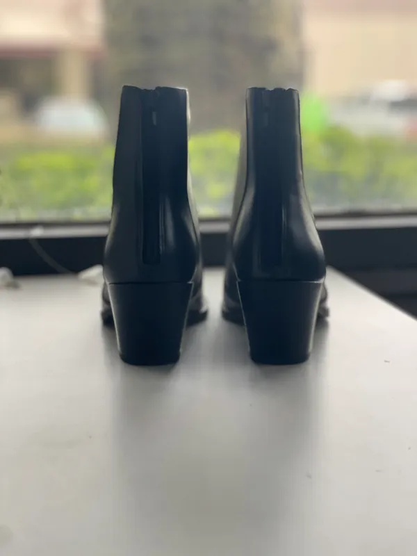 Soda Black Western Chunky Heel Ankle Bootie - Image 5