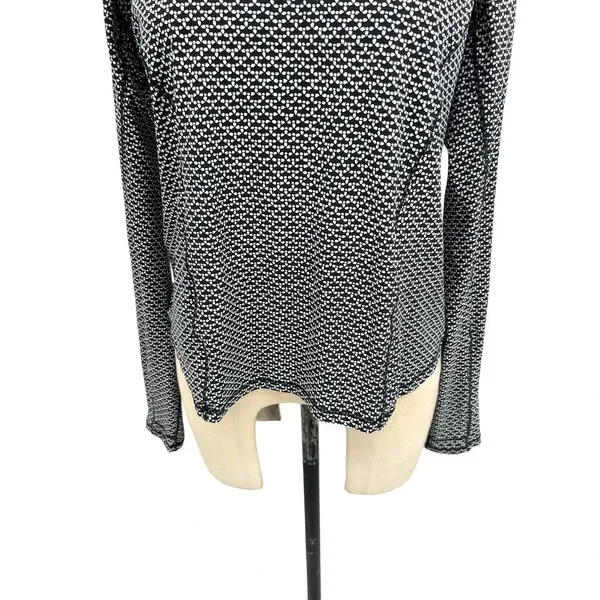 Lululemon On Pace Long Sleeve Monochromic‎ Black Size 10 - Image 3