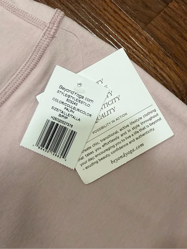 NWT Beyond Yoga Pale Pink Heather Caught in the Midi Spacedye Leggings - Image 4