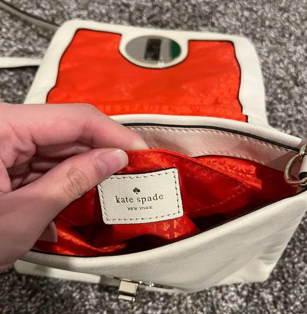 Kate Spade White Leather Crossbody - Image 9