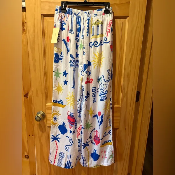 Peach brand Graffic Style wide leg pants women’s Medium NWT - Image 2