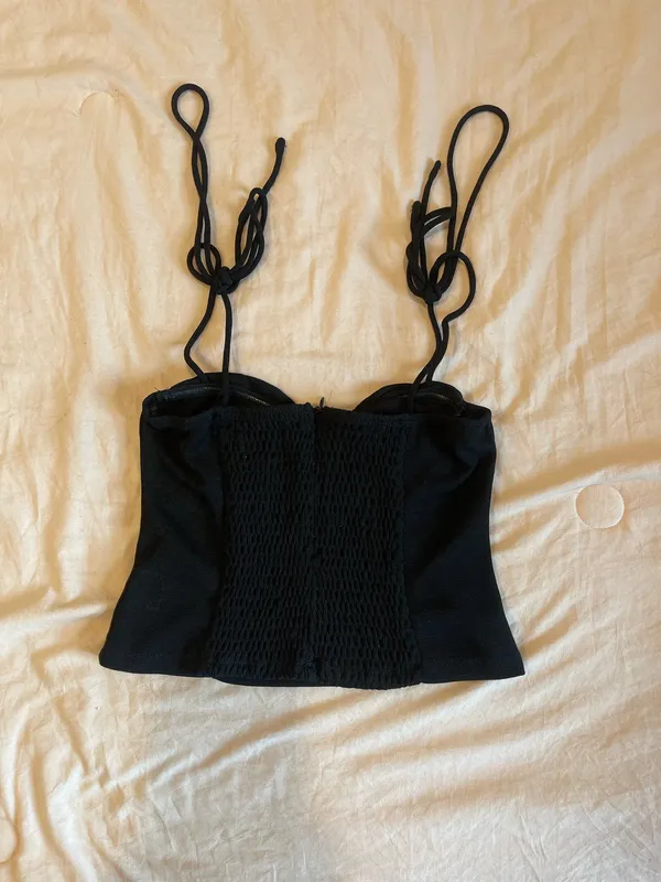 Princess Polly Black Crop Top  - Image 3