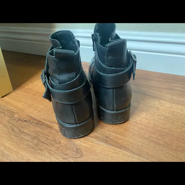 Ankle booties with leather buckle Black Size 7 - Image 7