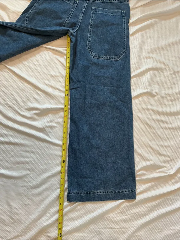 High-Rise Wide Leg Jeans in Dark Indigo - Image 8