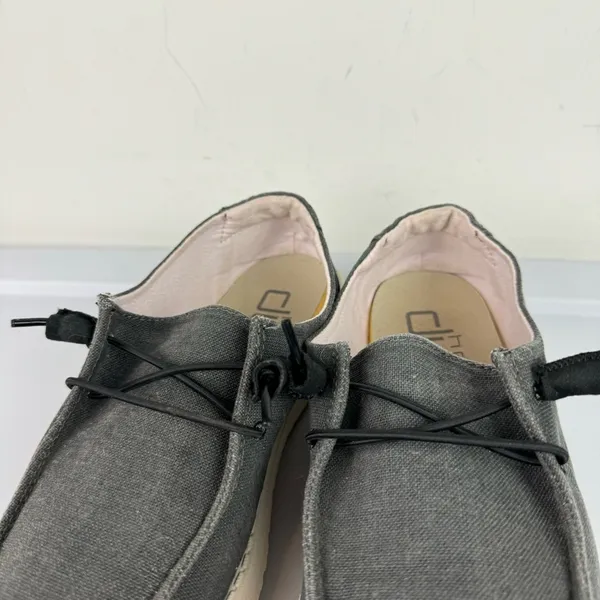 Hey Dude Wendy Chambray Moccasin Slip On Shoe Sz 7 Dark Grey Black - Image 9
