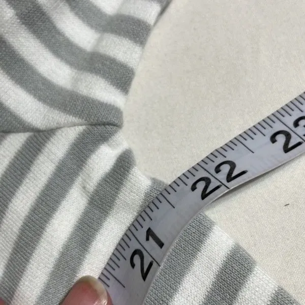 Cali Be Gray New Sweatshirt Striped Layered Oversized Medium - Image 11