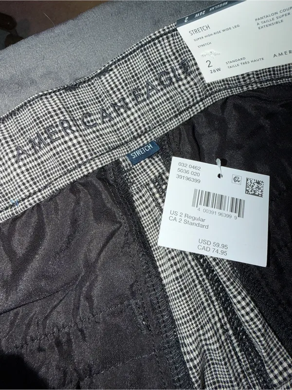 American Eagle Super High Rise Wide Leg Pant Size 2 Regular New with tag - Image 5