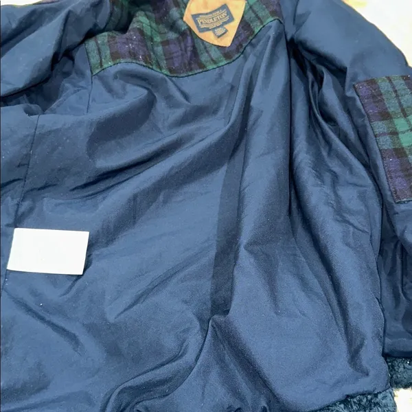 Pendleton Blue Green fleece zip up size small with pockets - Image 5