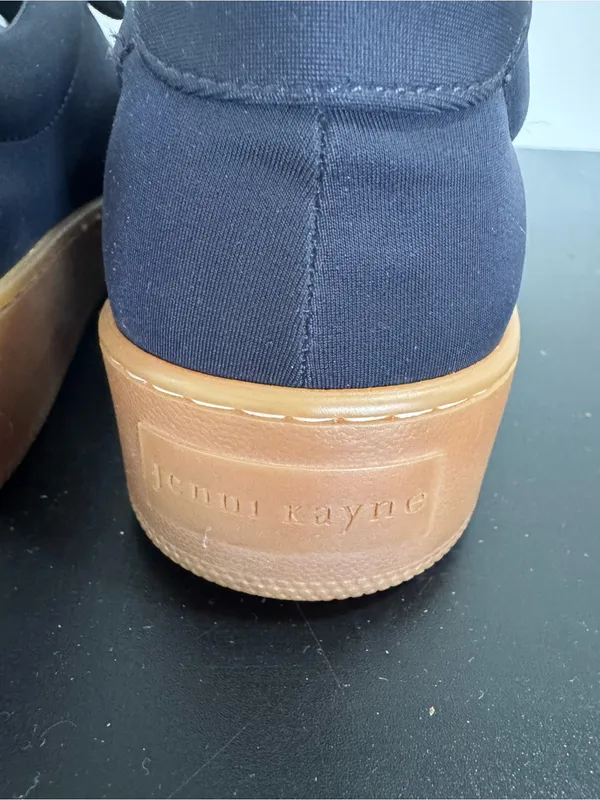 Jenni Kayne Black Canvas Sneakers with Tan Gum Sole - Image 6