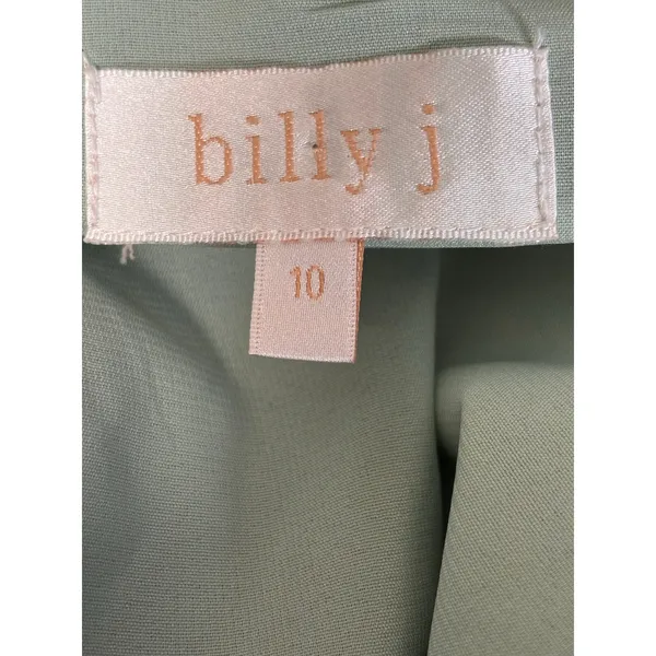 Billy J Selma Sage Green Satin Maxi Dress‎ Bridesmaid Wedding Guest Formal Gown - Image 12