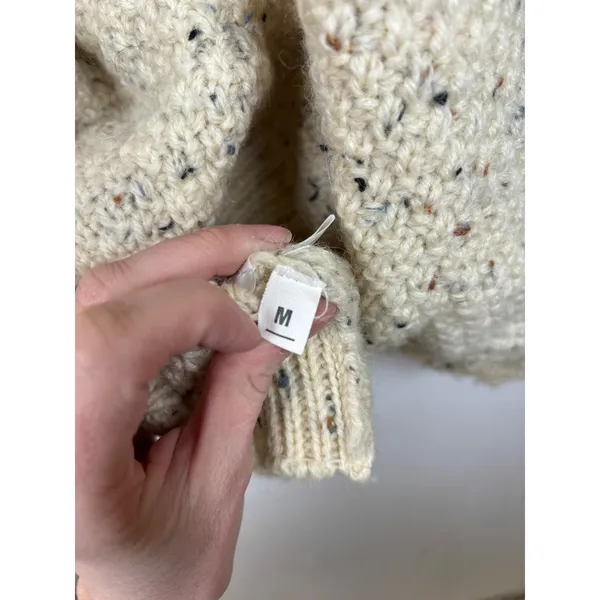 Vintage Highland Home Industries Sweater M Grandma Wool Cable Knit Deer Scotland - Image 9