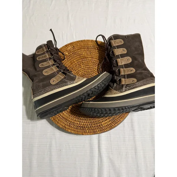 Sorel Joan of Arctic Waterproof Suede Winter Snow Boots Brown Tan Women - Image 7