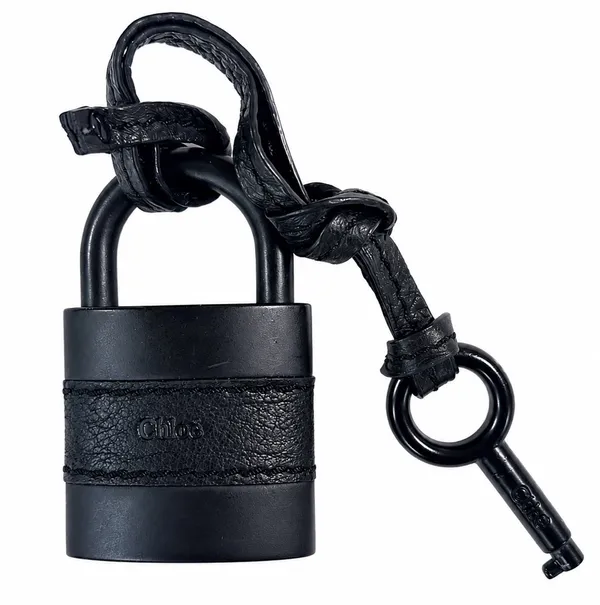 CHLOE Replacement Black Leather / Black Metal Large Lock & Black Large Key - Image 6